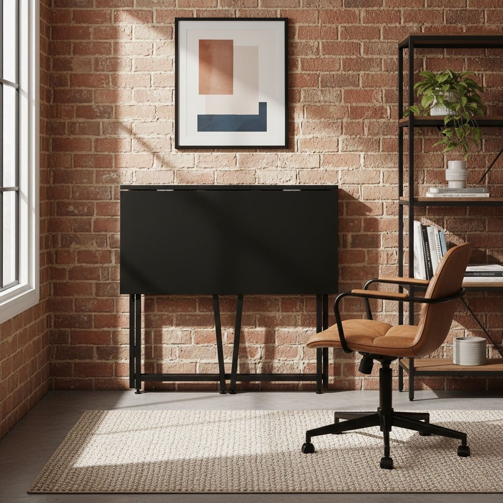 Sulankstomas kompiuterio stalas nešiojamam kompiuteriui 80 × 45 cm, juodas, ModernHome 2 Sulankstomas kompiuterio stalas nešiojamam kompiuteriui 80 × 45 cm, juodas, ModernHome 2