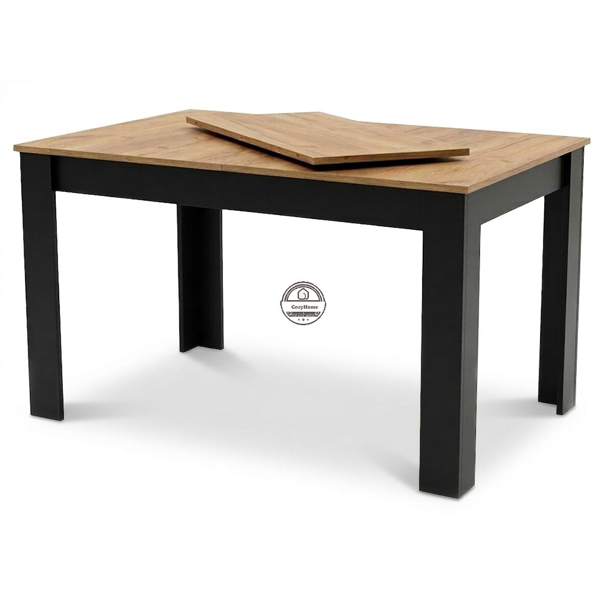 Stačiakampis išskleidžiamas stalas 120-160x80 cm virtuvei-valgomajam 4-6 asmenims, ąžuolo medienos 1 Stačiakampis išskleidžiamas stalas 120-160x80 cm virtuvei-valgomajam 4-6 asmenims, ąžuolo medienos 1