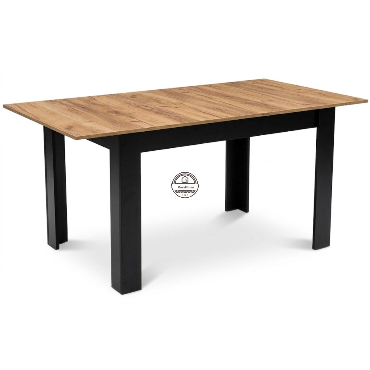 Stačiakampis išskleidžiamas stalas 120-160x80 cm virtuvei-valgomajam 4-6 asmenims, ąžuolo medienos Stačiakampis išskleidžiamas stalas 120-160x80 cm virtuvei-valgomajam 4-6 asmenims, ąžuolo medienos