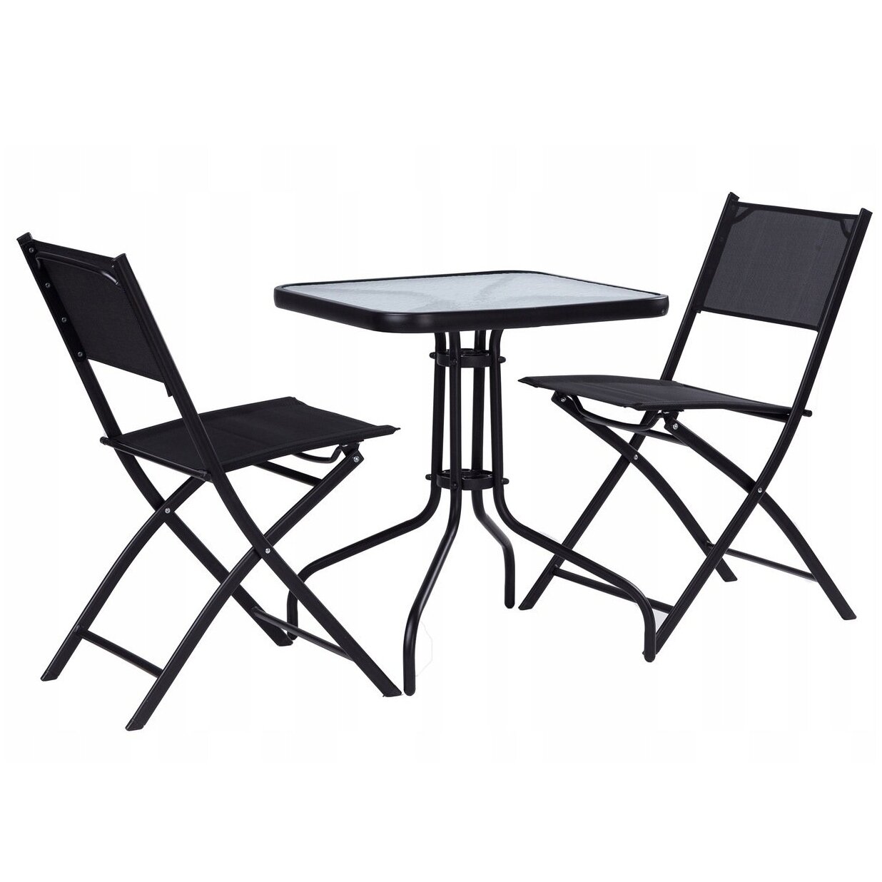 Sodo stalas, 60 cm grūdinto stiklo stalas sodo terasai, balkonui 1