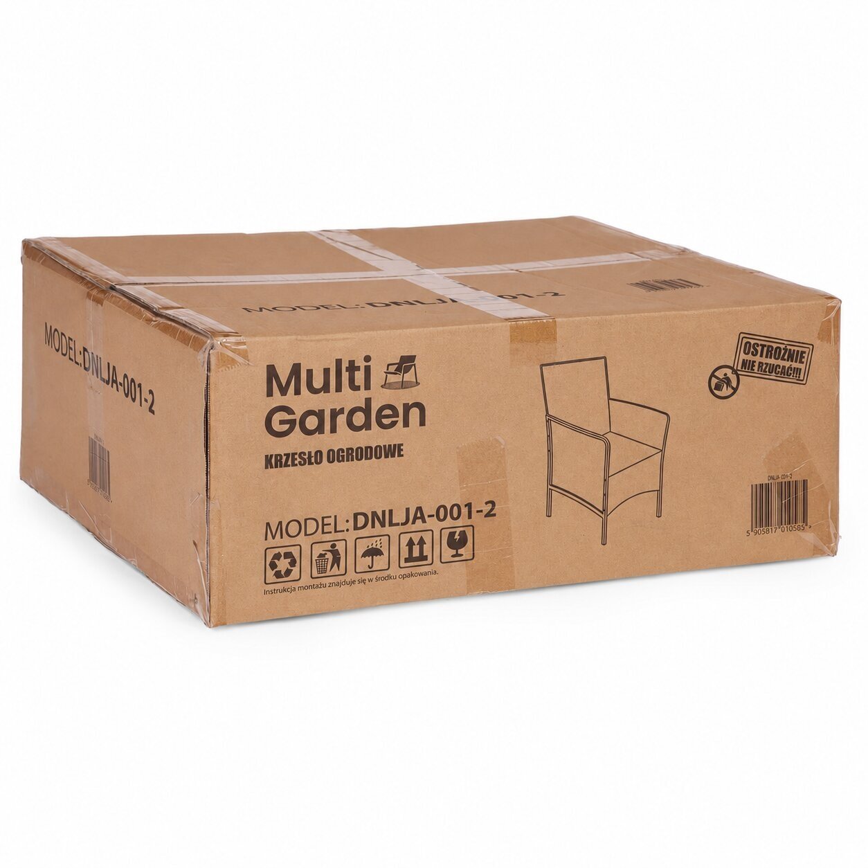 Sodo fotelis su pagalvėle, kėdė balkonui, terasai, sodui, ruda, MultiGarden 8 Sodo fotelis su pagalvėle, kėdė balkonui, terasai, sodui, ruda, MultiGarden 8