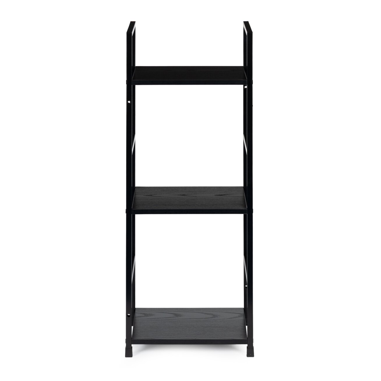 Plati moderni medinė lentyna su keturiomis lentynomis, LOFT stilius, juoda, ModernHome 1 Plati moderni medinė lentyna su keturiomis lentynomis, LOFT stilius, juoda, ModernHome 1