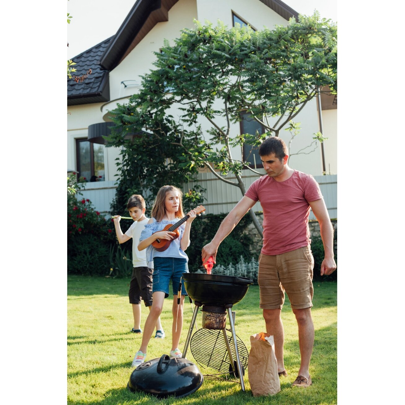 Medinė vaikiška ukulelė su nailoninėmis stygomis, ECOTOYS 3