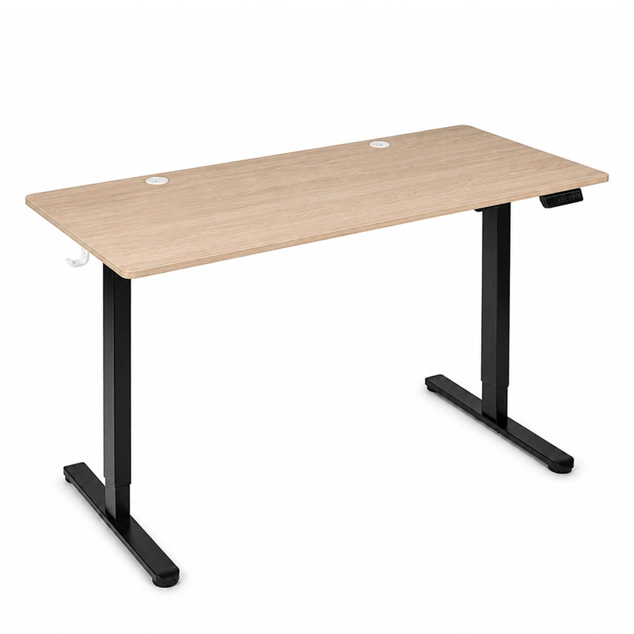 Elektrinis stalas 120x60 cm, pakeliamas, reguliuojamo aukščio 72-118 cm, šviesaus ąžuolo spalvos 3 Elektrinis stalas 120x60 cm, pakeliamas, reguliuojamo aukščio 72-118 cm, šviesaus ąžuolo spalvos 3