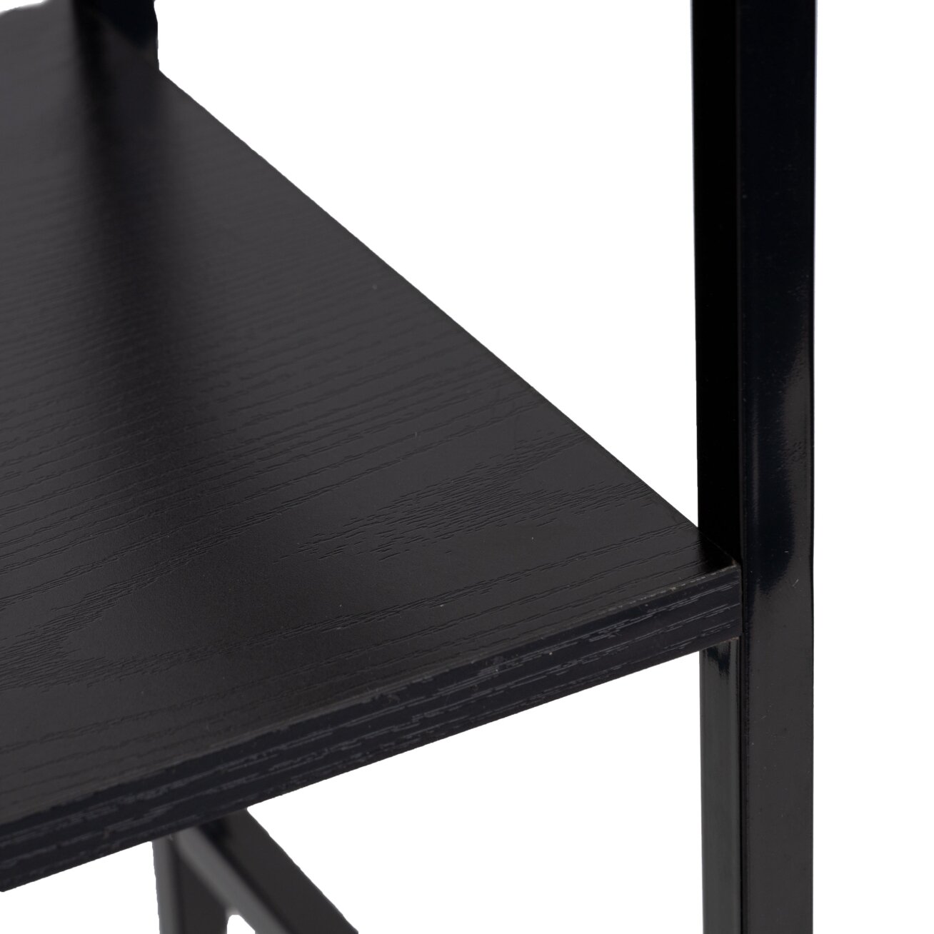 Plati medinė knygų lentyna su metaliniu rėmu, lofto stilius, ModernHome 4