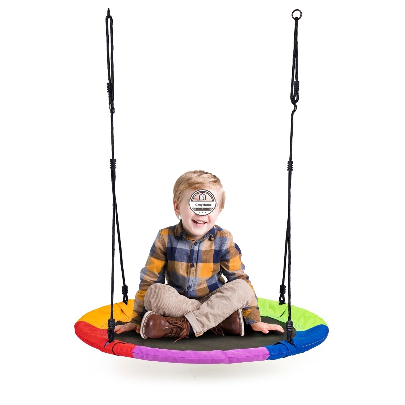 Gandro lizdo sodo sūpynės 100 cm spalvingos ECOTOYS 5 Gandro lizdo sodo sūpynės 100 cm spalvingos ECOTOYS 5