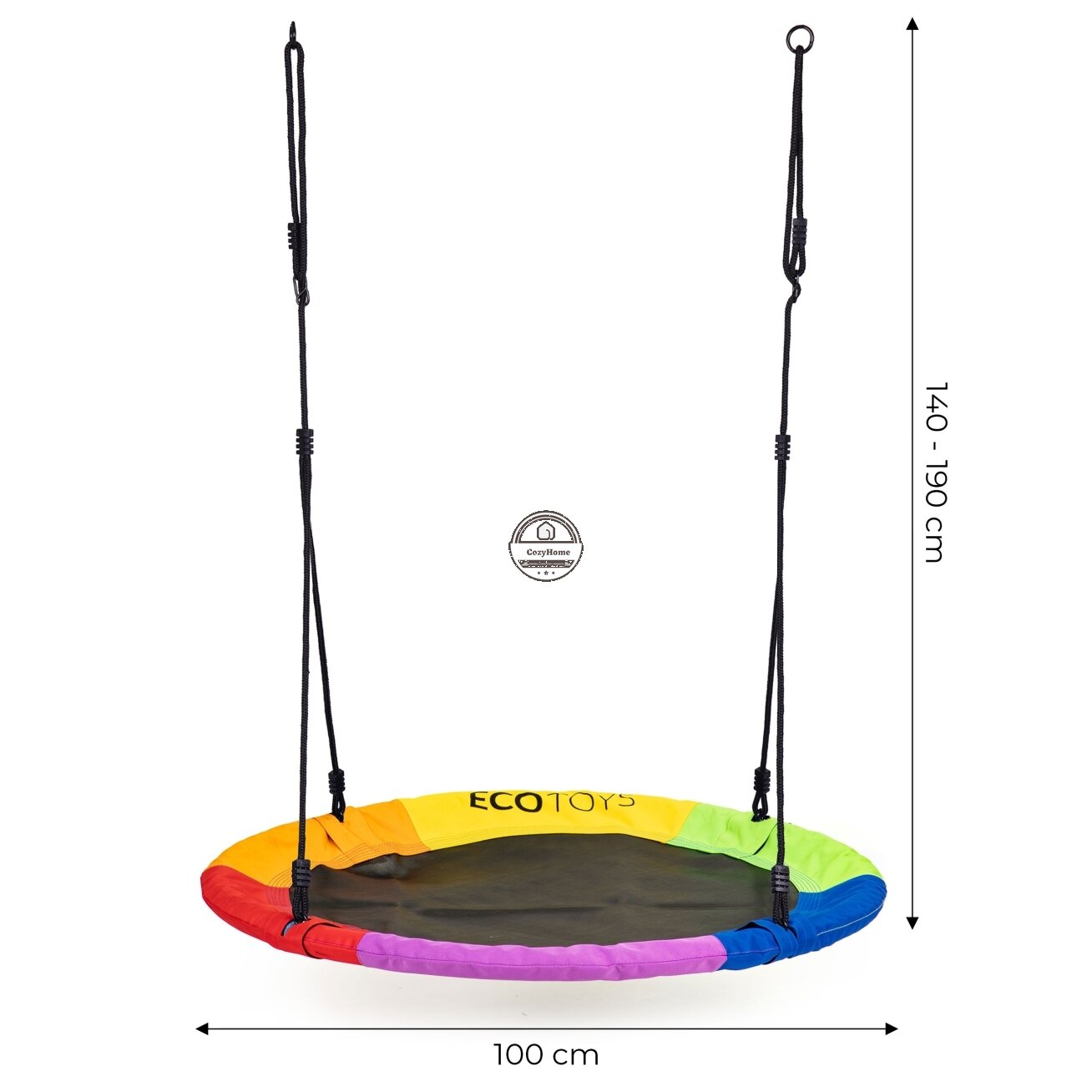 Gandro lizdo sodo sūpynės 100 cm spalvingos ECOTOYS 6 Gandro lizdo sodo sūpynės 100 cm spalvingos ECOTOYS 6