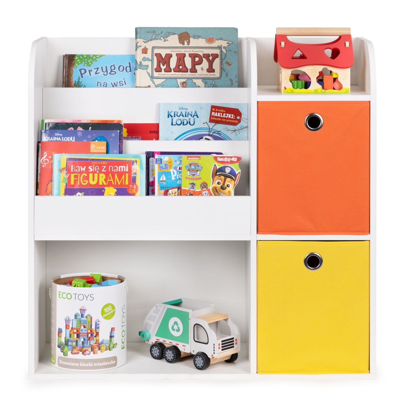 Medinė vaikiška spintelė–lentyna su skyriais, ECOTOYS 6