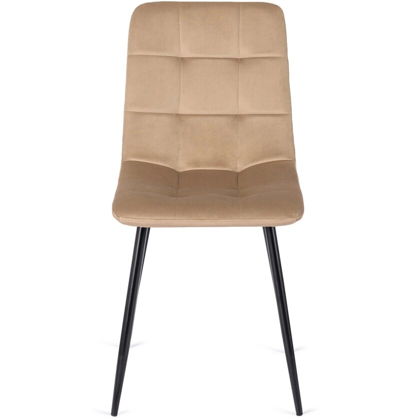 Peru Valgomojo kėdė, apmuštas, PERU, smėlio spalvos, aksominis, modernus loftas 8