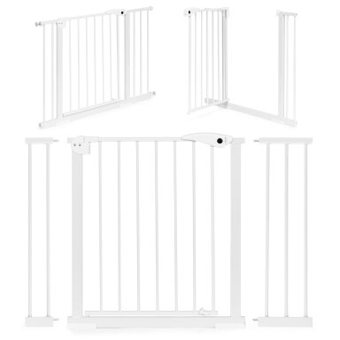 Apsauginiai varteliai 74-105 cm laiptams ir durims, plieniniai, su papildomomis panelėmis, balti ECOTOYS Apsauginiai varteliai 74-105 cm laiptams ir durims, plieniniai, su papildomomis panelėmis, balti ECOTOYS