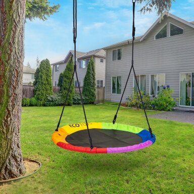 Gandro lizdo sodo sūpynės 100 cm spalvingos ECOTOYS