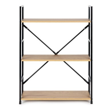 Medinė lentyna su metaliniu rėmu, plati LOFT, 3 lentynos, ModernHome Medinė lentyna su metaliniu rėmu, plati LOFT, 3 lentynos, ModernHome