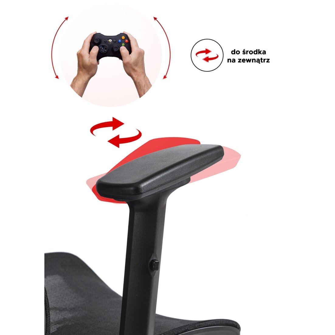 Ergonominė biuro pasukama kėdė ROYAL, juoda 7