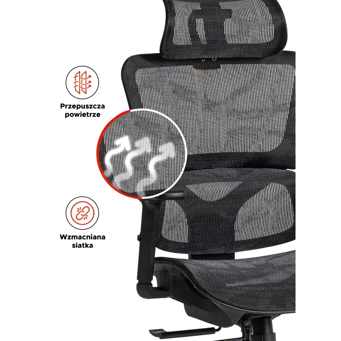 Ergonominė biuro pasukama kėdė ROYAL, juoda 10