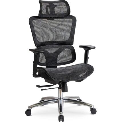 Ergonominė biuro pasukama kėdė ROYAL, juoda