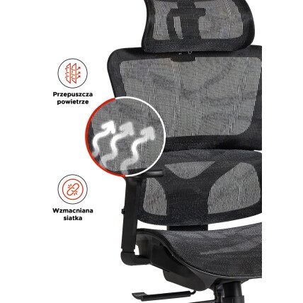 Ergonominė biuro pasukama kėdė ROYAL, juoda 10