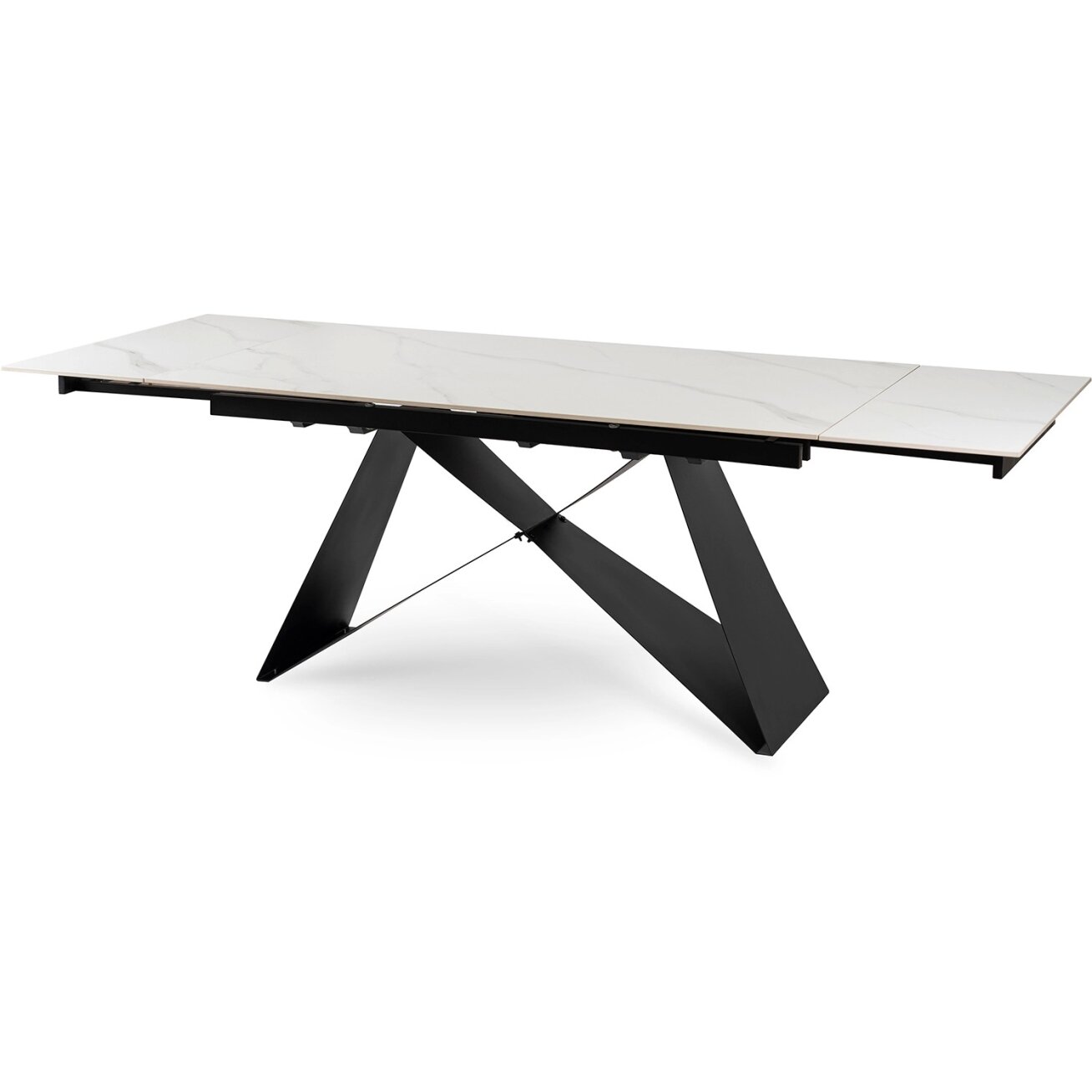 VICTOR stačiakampis ištraukiamas stalas, 160–240 cm, keramika, baltas marmuras/juodas, moderniam lofto stiliaus valgomajam 8 VICTOR stačiakampis ištraukiamas stalas, 160–240 cm, keramika, baltas marmuras/juodas, moderniam lofto stiliaus valgomajam 8