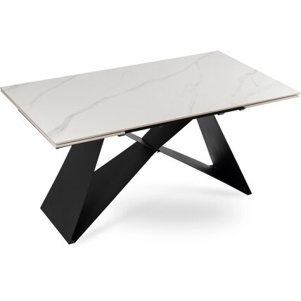 VICTOR stačiakampis ištraukiamas stalas, 160–240 cm, keramika, baltas marmuras/juodas, moderniam lofto stiliaus valgomajam 9 VICTOR stačiakampis ištraukiamas stalas, 160–240 cm, keramika, baltas marmuras/juodas, moderniam lofto stiliaus valgomajam 9