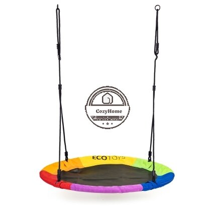 Gandro lizdo sodo sūpynės 100 cm spalvingos ECOTOYS Gandro lizdo sodo sūpynės 100 cm spalvingos ECOTOYS