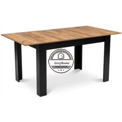 Stačiakampis išskleidžiamas stalas 120-160x80 cm virtuvei-valgomajam 4-6 asmenims, ąžuolo medienos Stačiakampis išskleidžiamas stalas 120-160x80 cm virtuvei-valgomajam 4-6 asmenims, ąžuolo medienos