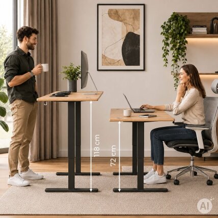 Elektrinis stalas 120x60 cm, pakeliamas, reguliuojamo aukščio 72-118 cm, šviesaus ąžuolo spalvos 1 Elektrinis stalas 120x60 cm, pakeliamas, reguliuojamo aukščio 72-118 cm, šviesaus ąžuolo spalvos 1