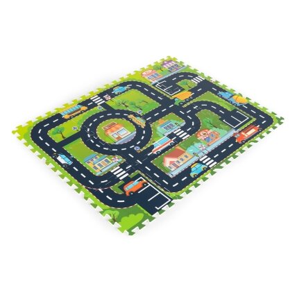 Putų dėlionė–žaidimų kilimėlis vaikams „Miesto keliai“, IPLAY 1