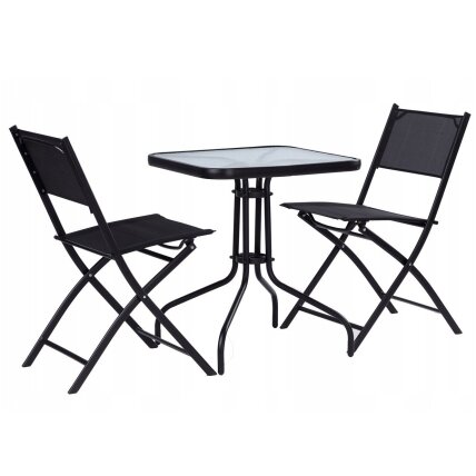 Sodo stalas, 60 cm grūdinto stiklo stalas sodo terasai, balkonui 1