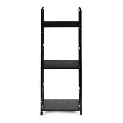 Plati moderni medinė lentyna su keturiomis lentynomis, LOFT stilius, juoda, ModernHome 1 Plati moderni medinė lentyna su keturiomis lentynomis, LOFT stilius, juoda, ModernHome 1