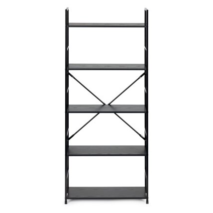 Plati medinė lentyna su metaliniu rėmu, LOFT stilius, trijų lentynų, ModernHome 1 Plati medinė lentyna su metaliniu rėmu, LOFT stilius, trijų lentynų, ModernHome 1