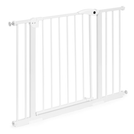 Apsauginiai varteliai 74-105 cm laiptams ir durims, plieniniai, su papildomomis panelėmis, balti ECOTOYS 3 Apsauginiai varteliai 74-105 cm laiptams ir durims, plieniniai, su papildomomis panelėmis, balti ECOTOYS 3