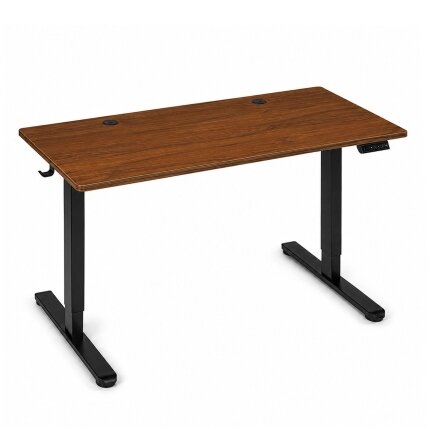 Elektrinis stalas 120x60 cm, pakeliamas, reguliuojamo aukščio 72-118 cm, tamsaus ąžuolo, ModernHome 3