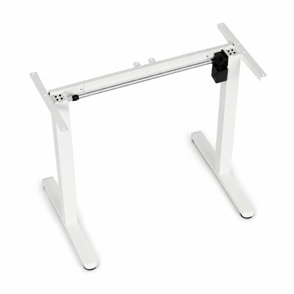 Elektrinis stalo rėmas, aukščio reguliavimas 72–118 cm, stalviršio pakėlimas iki 160 cm, baltas ModernHome 3