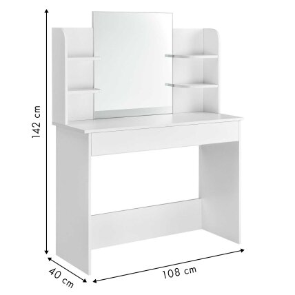Modernus kosmetinis staliukas su dideliu veidrodžiu, ModernHome 4