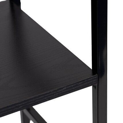 Plati medinė knygų lentyna su metaliniu rėmu, lofto stilius, ModernHome 4