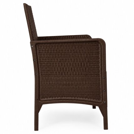Dvivietė sodo sofa su pagalvėle, suolas balkonui, terasai, sodui, ruda, „MultiGarden“ 5