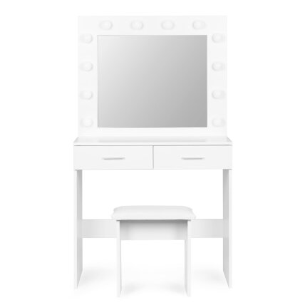 Didelis modernus kosmetinis tualetinis staliukas, veidrodis, apšvietimas, ModernHome 5 Didelis modernus kosmetinis tualetinis staliukas, veidrodis, apšvietimas, ModernHome 5