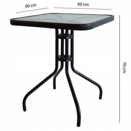 Sodo stalas, 60 cm grūdinto stiklo stalas sodo terasai, balkonui 7