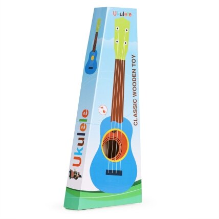 Medinė vaikiška ukulelė su nailoninėmis stygomis, ECOTOYS 7