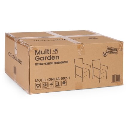 2 sodo fotelių su pagalvėlėmis komplektas, kėdžių komplektas balkonui, terasai, sodui, juodas, „MultiGarden“ 8 2 sodo fotelių su pagalvėlėmis komplektas, kėdžių komplektas balkonui, terasai, sodui, juodas, „MultiGarden“ 8