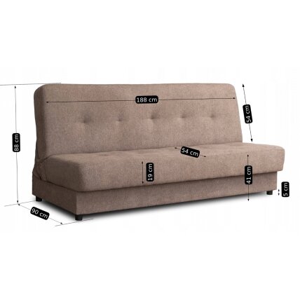 Sofa ARUBA Brązowa 4