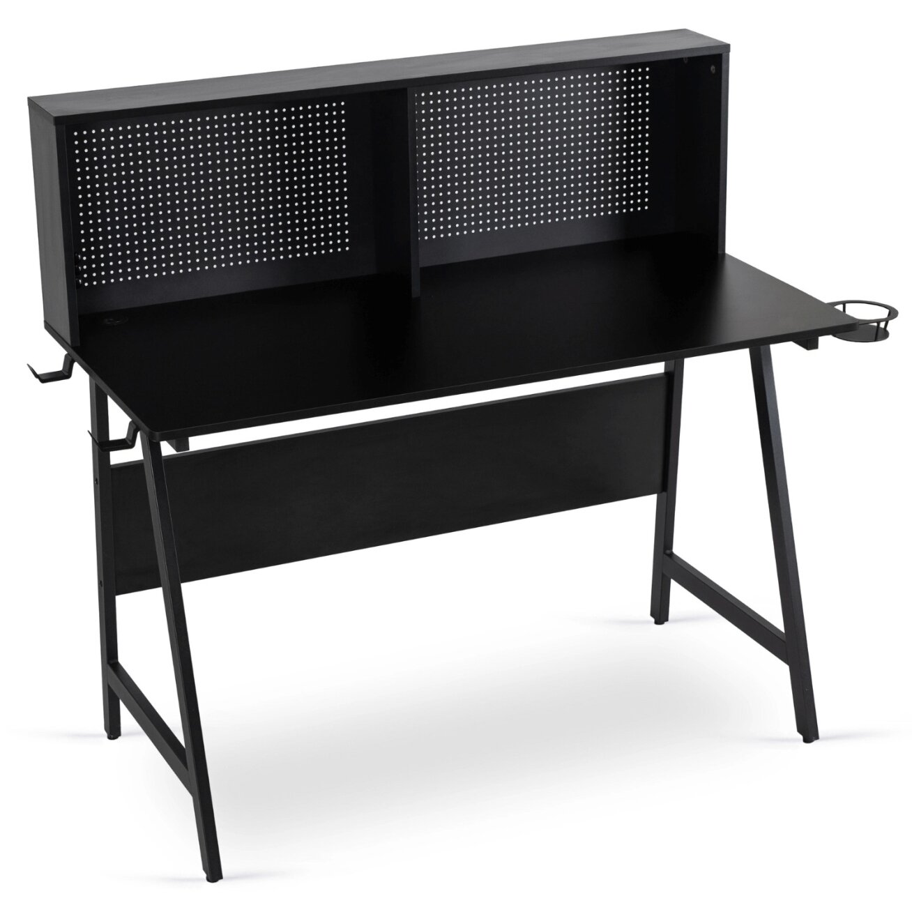 Žaidimų stalas su rankenomis žaidėjams, ROLL, 138,5 cm, juodas, modernus, lofto formos 2 Žaidimų stalas su rankenomis žaidėjams, ROLL, 138,5 cm, juodas, modernus, lofto formos 2