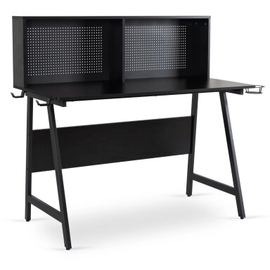 Žaidimų stalas su rankenomis žaidėjams, ROLL, 138,5 cm, juodas, modernus, lofto formos