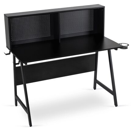 Žaidimų stalas su rankenomis žaidėjams, ROLL, 138,5 cm, juodas, modernus, lofto formos 2 Žaidimų stalas su rankenomis žaidėjams, ROLL, 138,5 cm, juodas, modernus, lofto formos 2