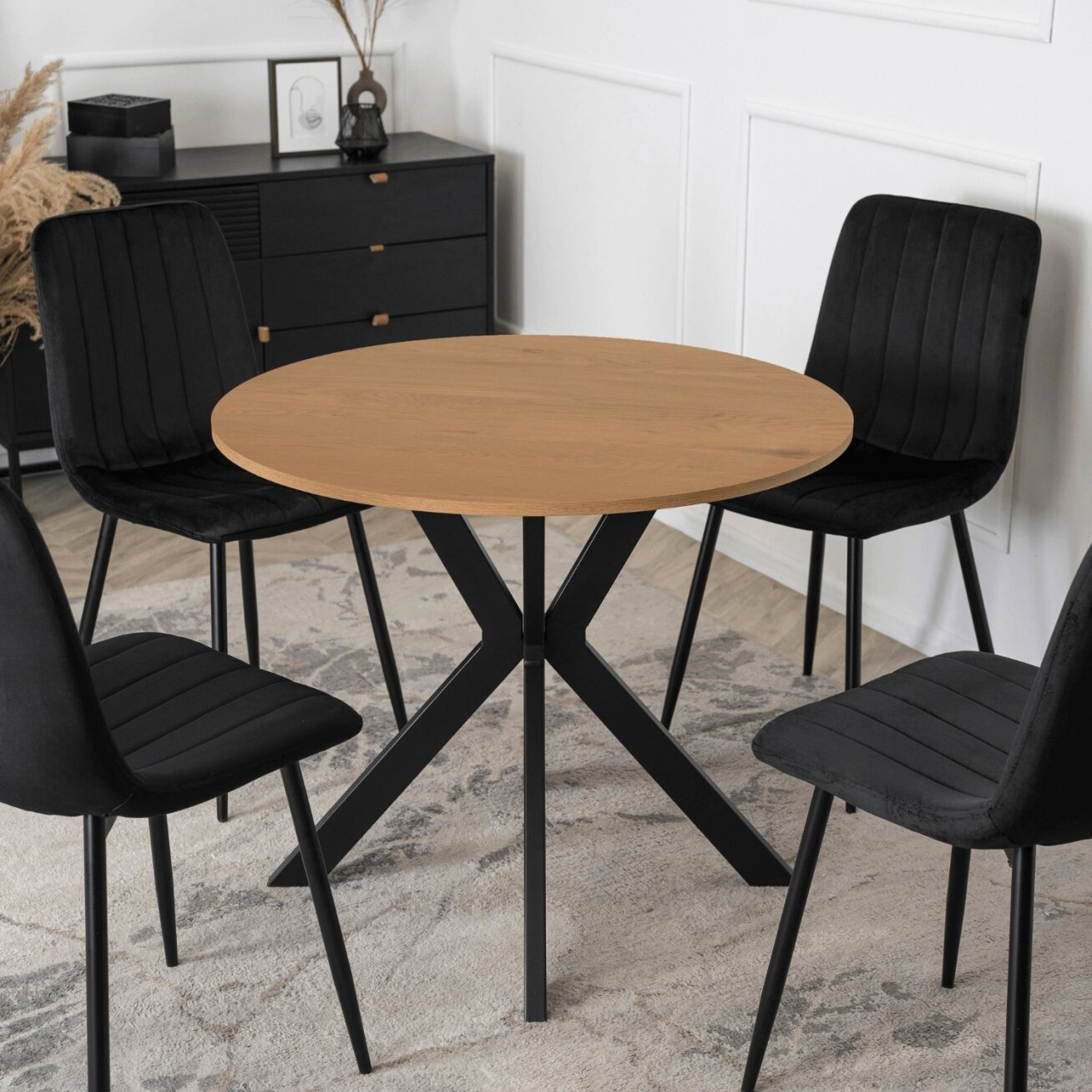 Stalas LAUREN 80 cm auksinio ąžuolo 1