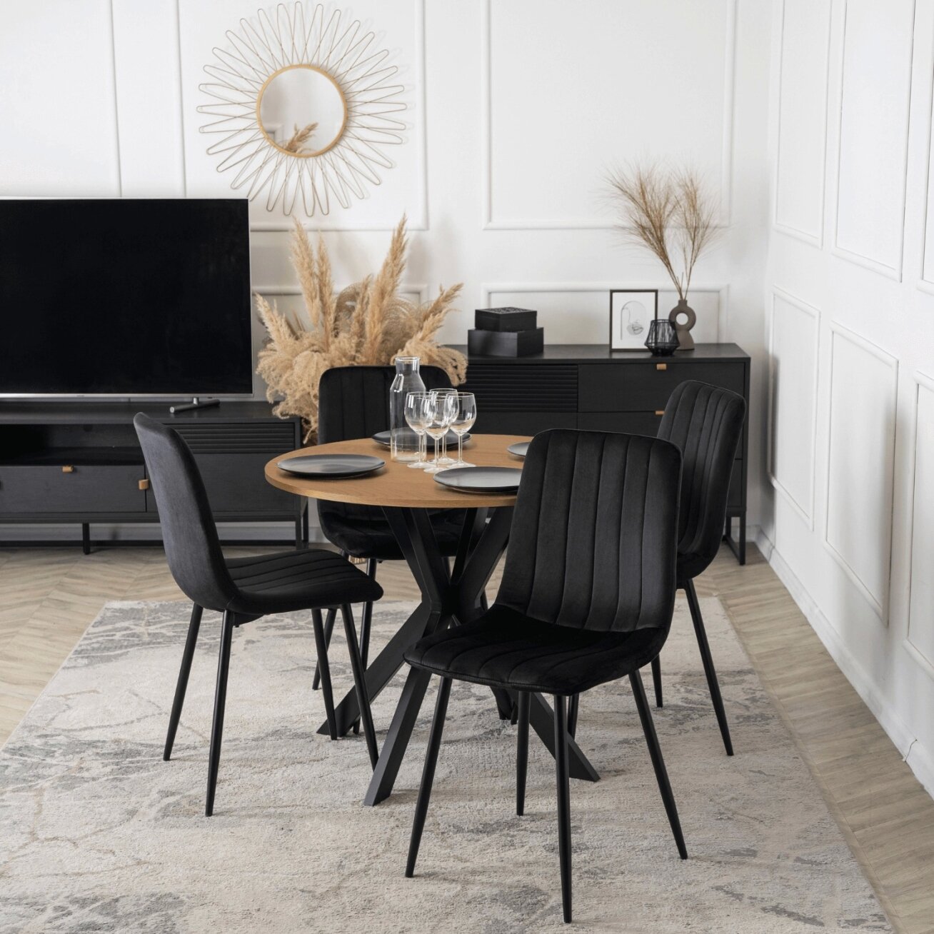 Stalas LAUREN 80 cm auksinio ąžuolo 4 Stalas LAUREN 80 cm auksinio ąžuolo 4