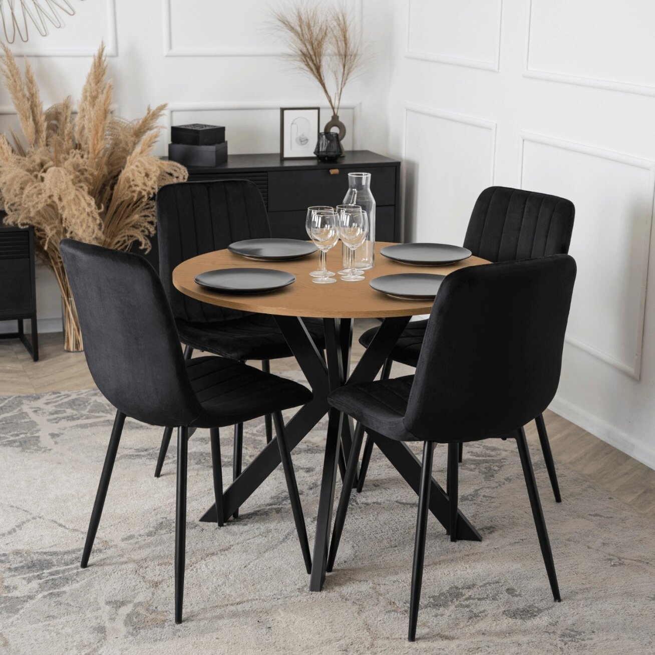 Stalas LAUREN 80 cm auksinio ąžuolo 2 Stalas LAUREN 80 cm auksinio ąžuolo 2