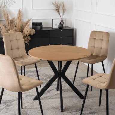 Stalas LAUREN 90 cm auksinio ąžuolo Stalas LAUREN 90 cm auksinio ąžuolo