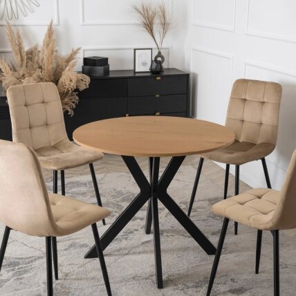 Stalas LAUREN 90 cm auksinio ąžuolo 1