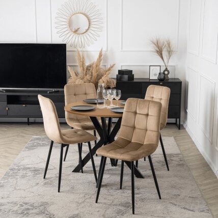 Stalas LAUREN 90 cm auksinio ąžuolo 4