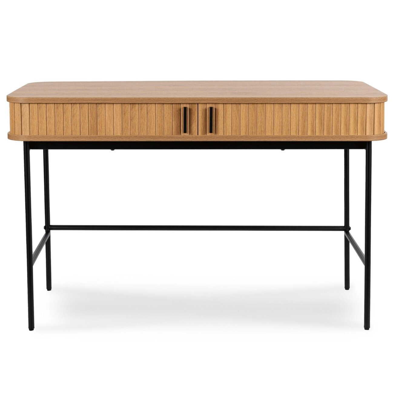 TRISH išskleidžiamas rašomasis stalas, 120 cm, ąžuolo raštas, modernus lofto stiliaus 4